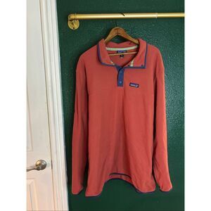 PATAGONIA BURNT ORANGE  SNAP T FLEECE SWEATER MEN’S XXL